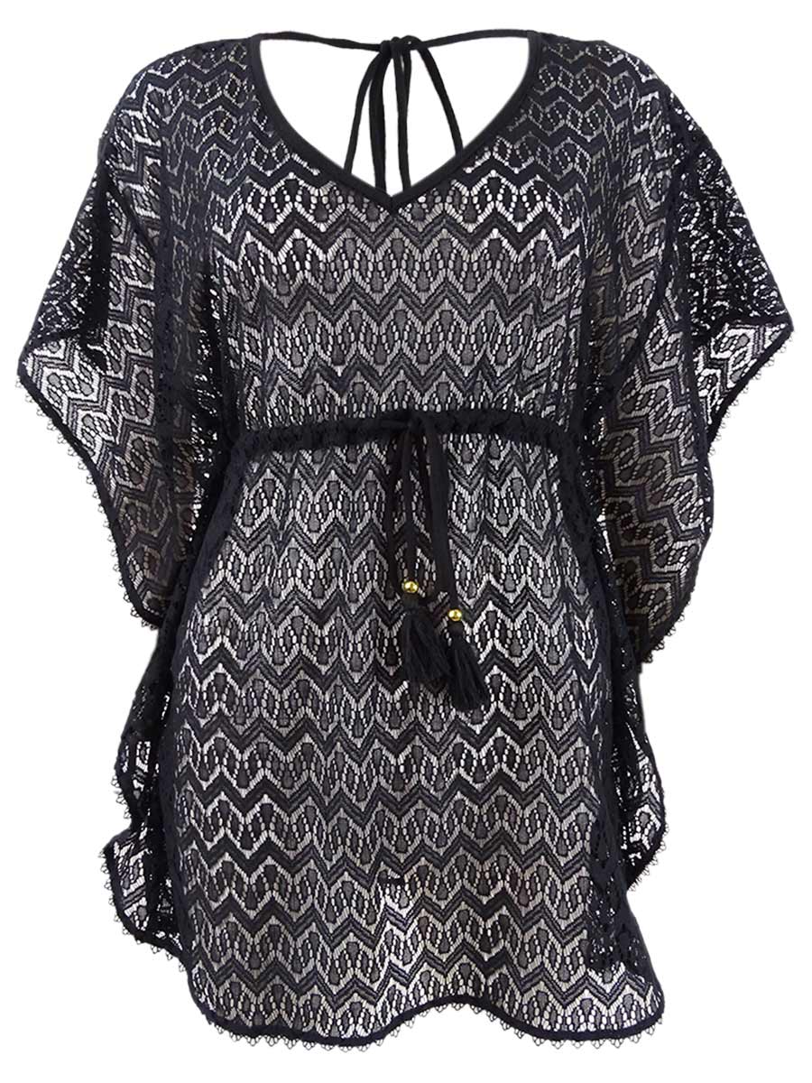 Caftan De Plage Crochet Miken Juniors - Taille Medium - Neuf Avec étiquette - Multicolore