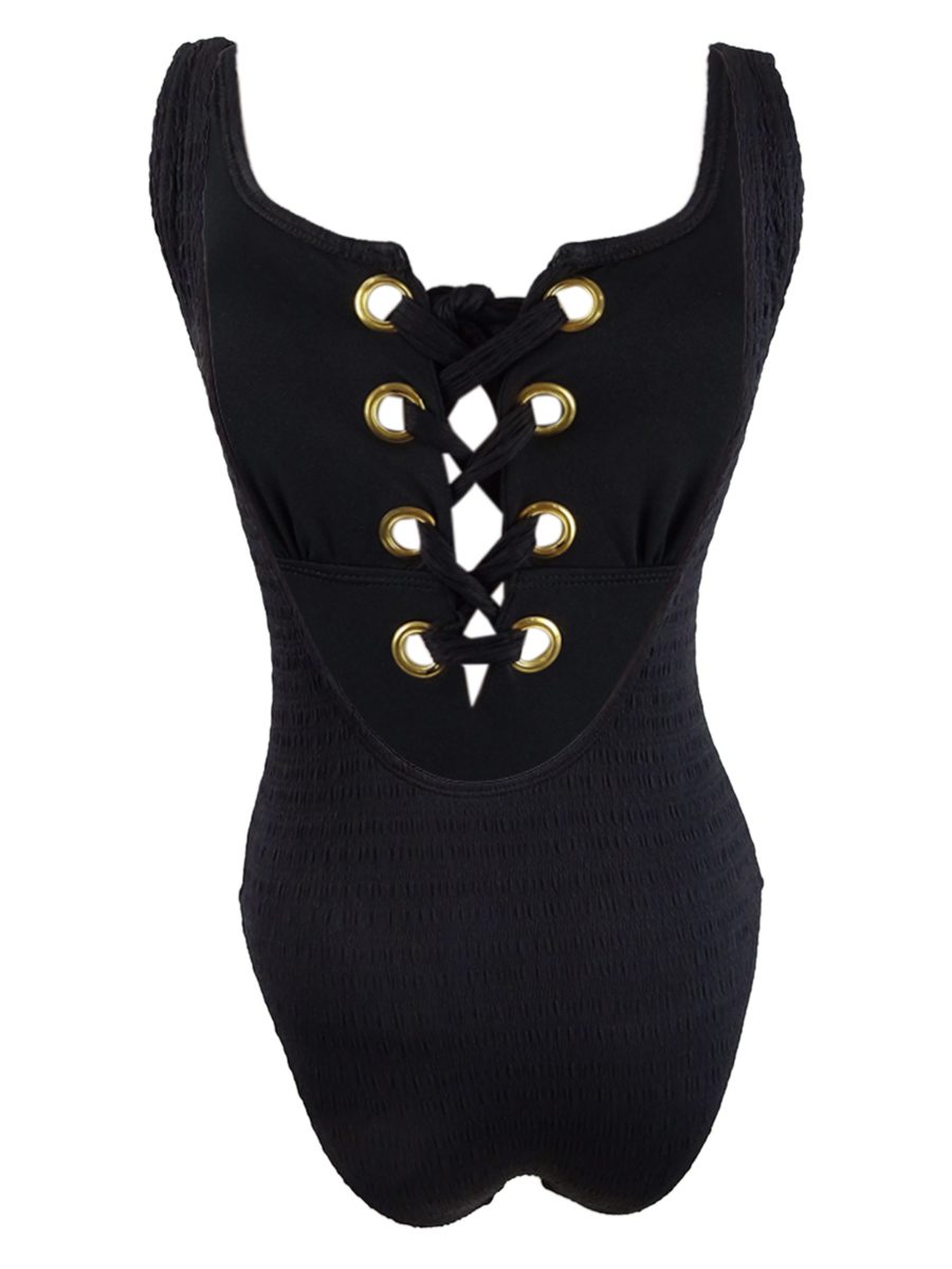 California Waves Women's Grommet Textured OnePiece Swimsuit eBay