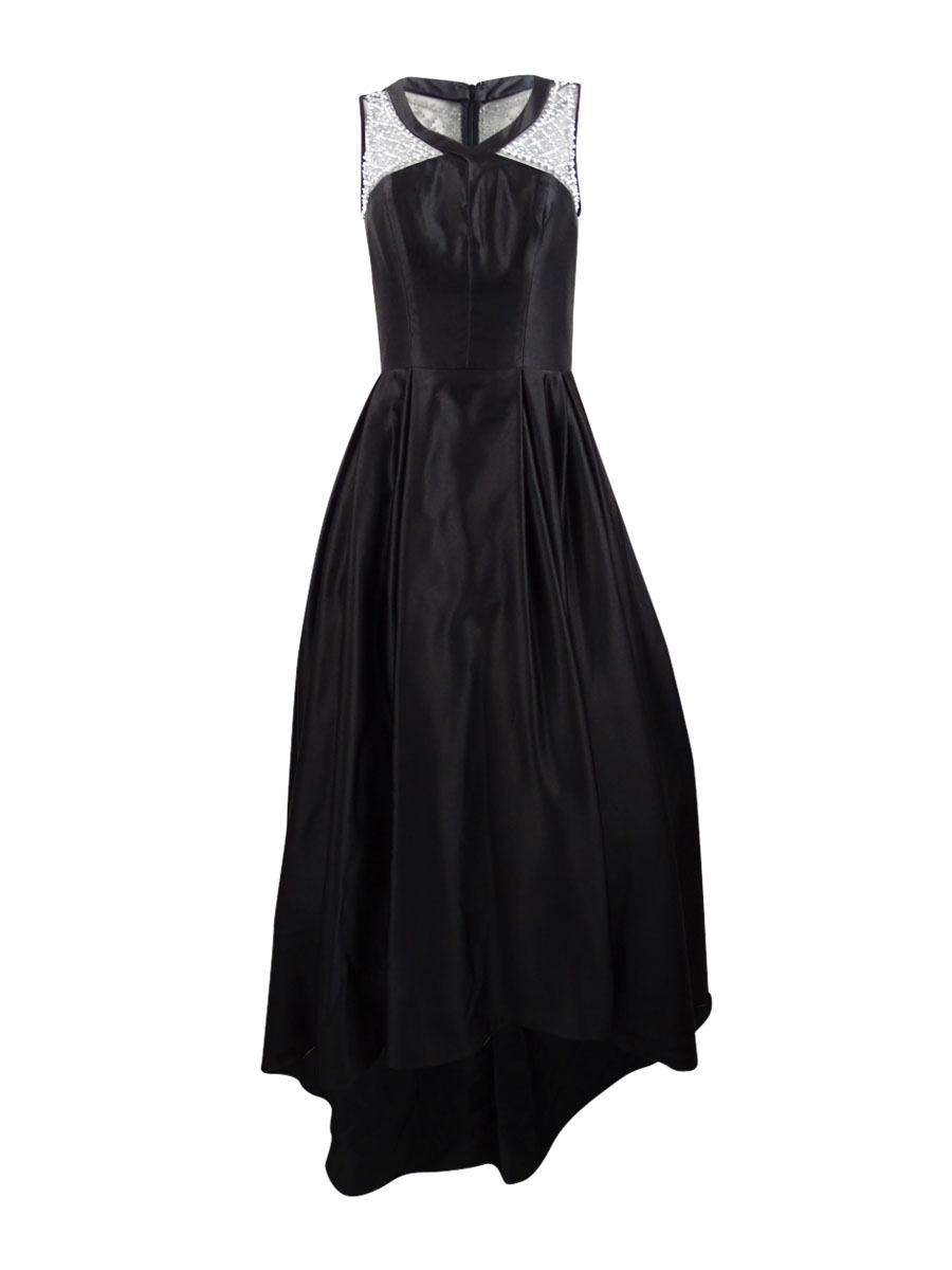 betsy and adam black and white dress Betsy & Adam Gorgeous Black And White Long Evening Dress Floral Size 0