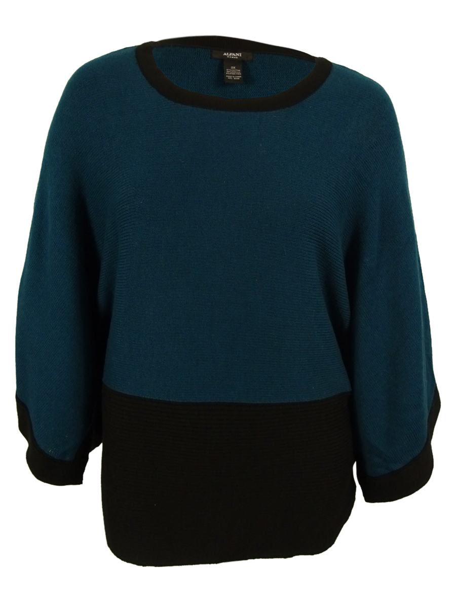 Kimono Sleeve Colorblock Sweater | eBay