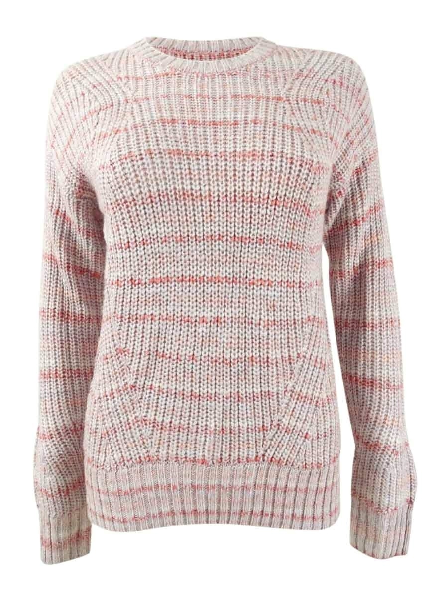 Marled-Knit Crewneck Sweater | eBay