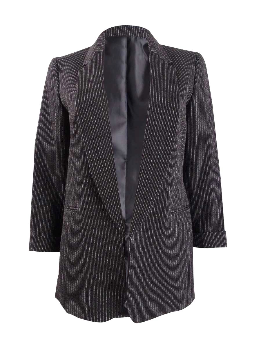 plus size pinstripe blazer