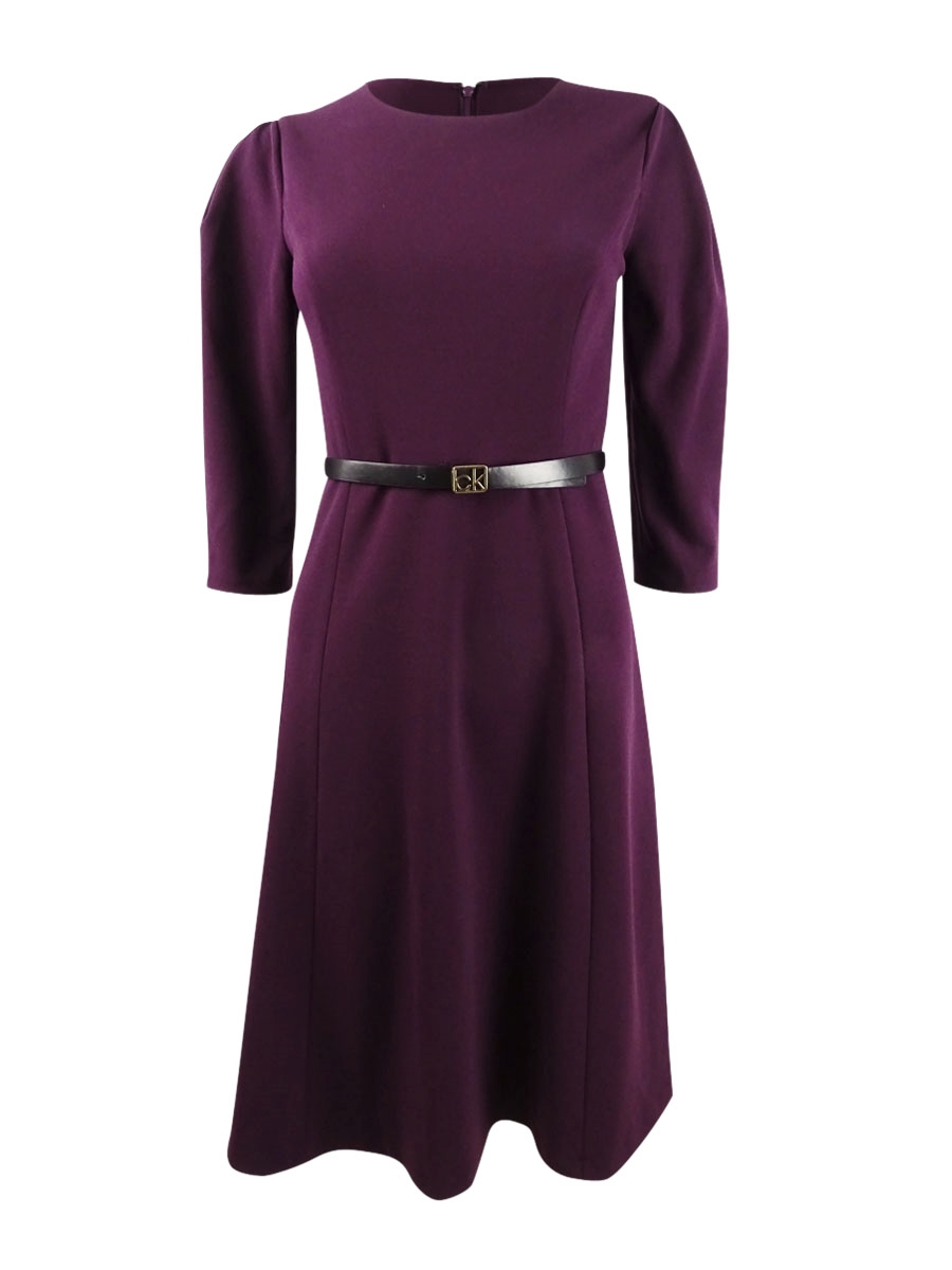 calvin klein pleated sleeve sheath dress Calvin Klein Women's Pleated Bell-Sleeve Dress