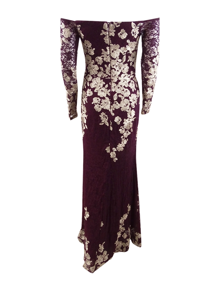 Xscape Women’s Lace-Embroidered Gown