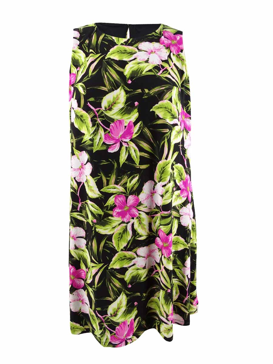 plus size hibiscus dress