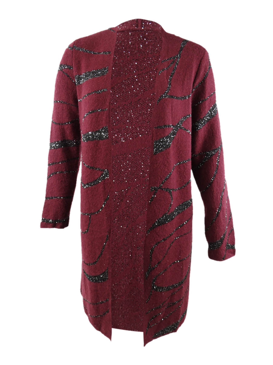 Alfani Womens Plus 0X Sequin Swirl Open 