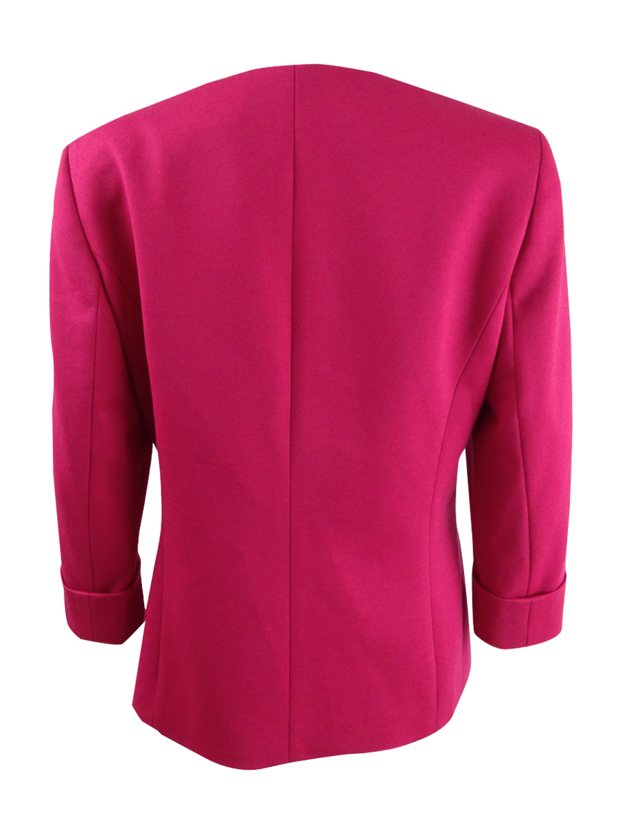 Collarless 3/4-Sleeve Blazer | eBay