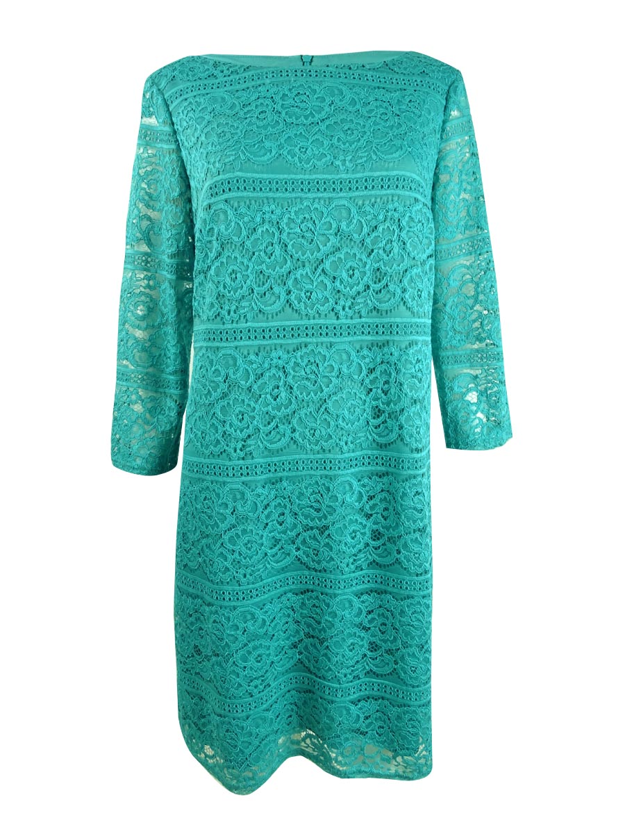 Jessica Howard Women's Allover-Lace Sheath Dress (10, Green) | eBay