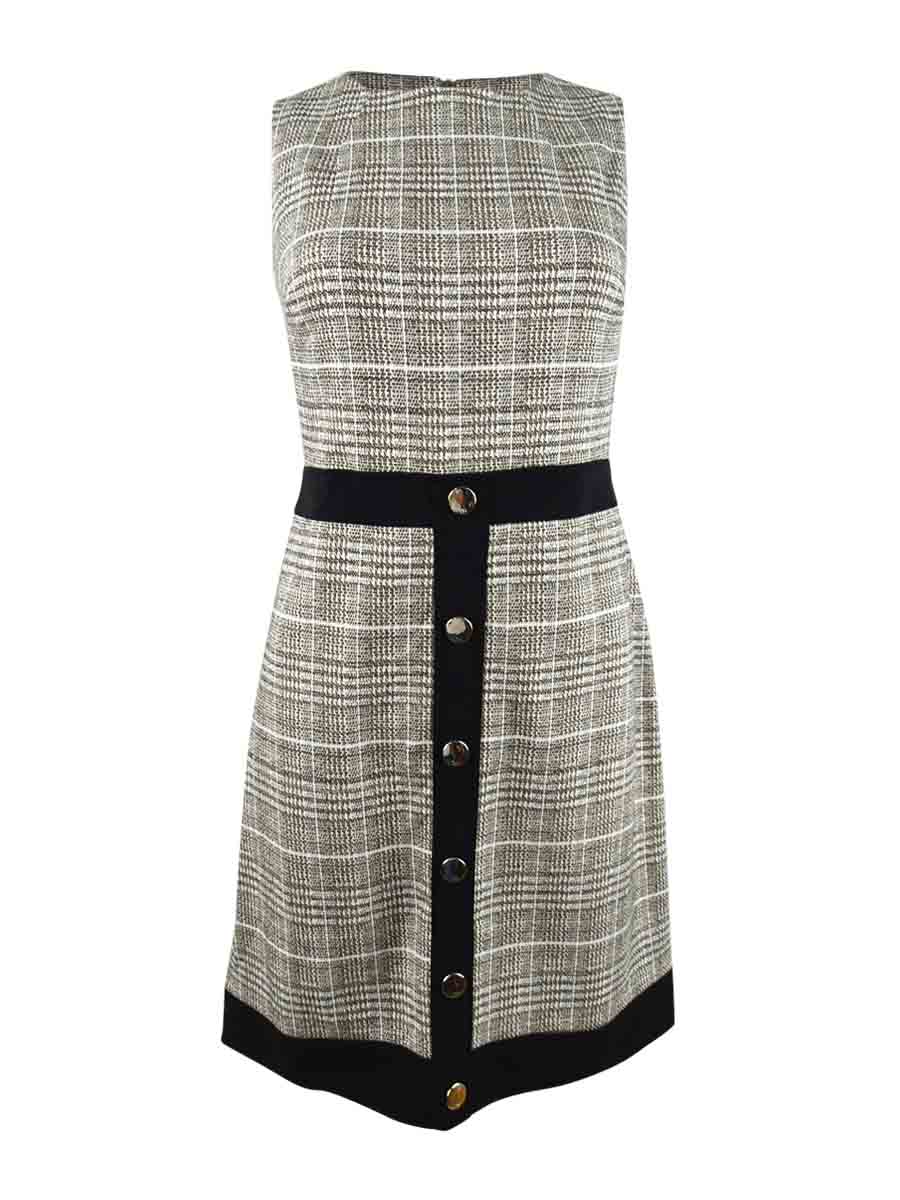 Tommy Hilfiger Women's Petite Knit Snap Hem Shift Dress (6P, Ivory