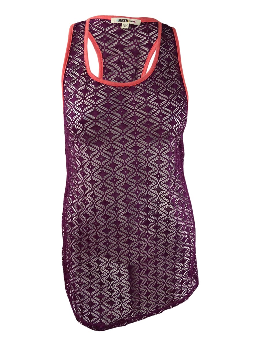 Miken Womens Crochet Racerback Dress Swim Cover-Up | eBay